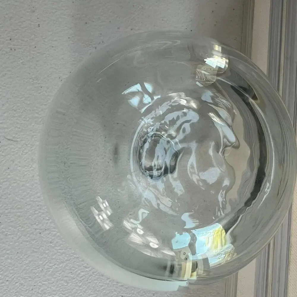Handblown Glass Clear Sphere Vase 3.5